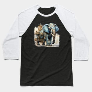 Steampunk Elephant Animals Baseball T-Shirt